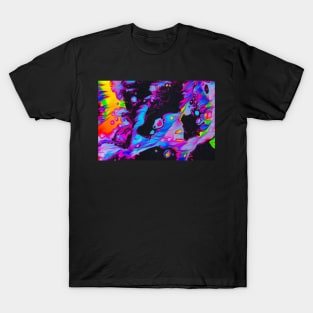 Colorful Rainbow Liquid Swirl Pattern T-Shirt